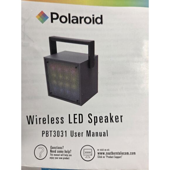 Polaroid Bluetooth Music Responsive Wireless Speaker LED Rechargeable Bass Boost - Picture 2 of 13